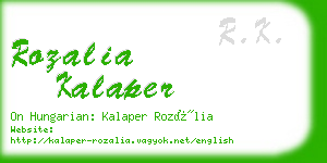 rozalia kalaper business card